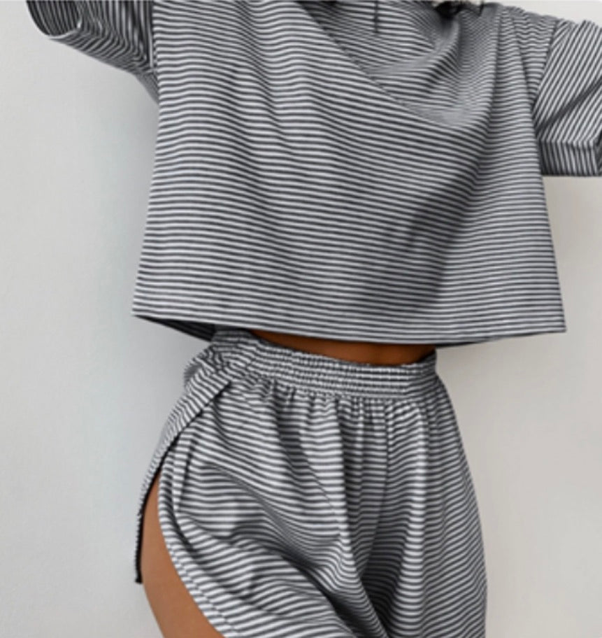2-Piece Shorts Split Loungewear